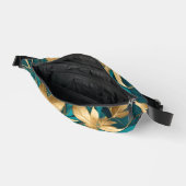 Turquoise Gold Boho Popular Leaves Collectie Heuptasje (Open)