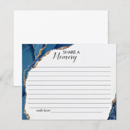 Turquoise & Gold Deel een Memory Funeral Kaart