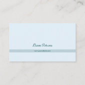 Turquoise Gold Floral Botanical Watercolor Visitekaartje (Achterkant)