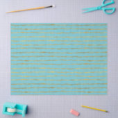 Turquoise Gold Glam Stripes Tissuepapier (Craft)