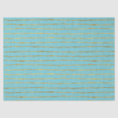 Turquoise Gold Glam Stripes Tissuepapier (Voorkant)