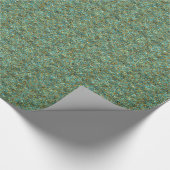 Turquoise-Gold Glitter-GIFT WRAPPING PAPER Cadeaupapier (Hoek)
