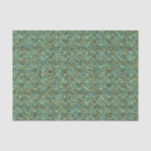 Turquoise-Gold Glitter-TISSUE WRAPPING PAPER Tissuepapier (Voorkant)