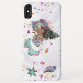 *~* Turquoise Gold Pink Glitter Mermaid Case-Mate iPhone Case (Achterkant)