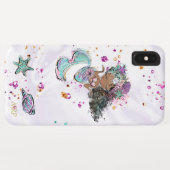 *~* Turquoise Gold Pink Glitter Mermaid Case-Mate iPhone Case (Achterkant (horizontaal))