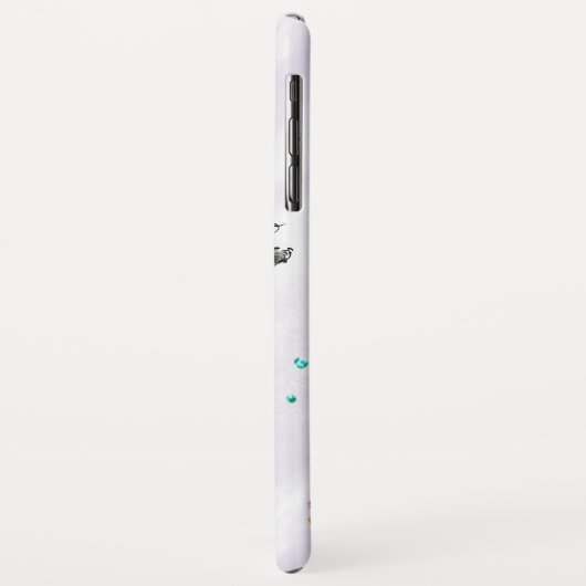 *~* Turquoise Gold Pink Glitter Mermaid Case-Mate iPhone Case (Achterkant/links)