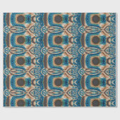 Turquoise Gold Sun Southwestern Art Cadeaupapier (Vlak)