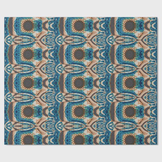 Turquoise Gold Sun Southwestern Art Cadeaupapier (Vlak)
