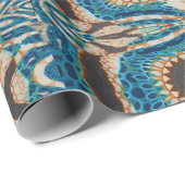 Turquoise Gold Sun Southwestern Art Cadeaupapier (Rol Hoek)