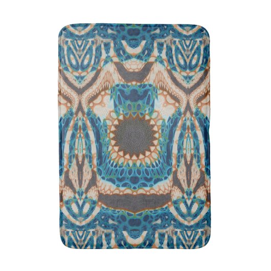 Turquoise Gold Sun Zuidwestelijke Kunst Badmat (Voorkant Verticaal)