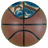 Turquoise Gold Sun Zuidwestelijke Kunst Basketbal (Rechts)