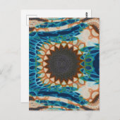 Turquoise Gold Sun Zuidwestelijke Kunst Briefkaart (Voorkant / Achterkant)