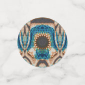 Turquoise Gold Sun Zuidwestelijke Kunst Confetti (Kleine voorkant)