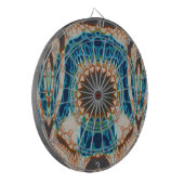 Turquoise Gold Sun Zuidwestelijke Kunst Dartbord (Voorkant Links)