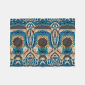 Turquoise Gold Sun Zuidwestelijke Kunst Fleece Deken (Voorkant (Horizontaal))