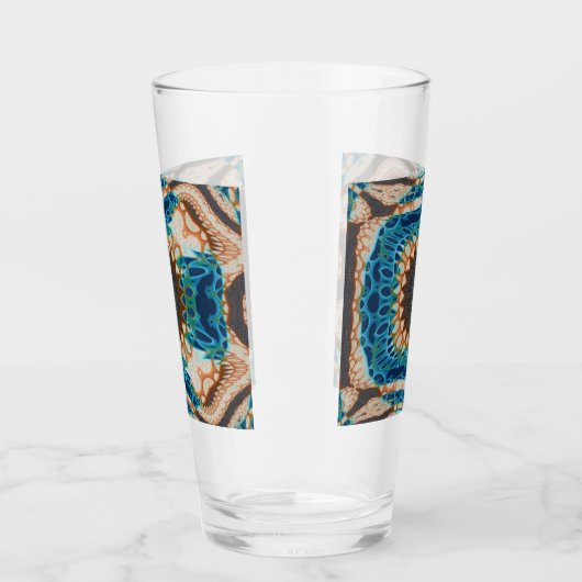 Turquoise Gold Sun Zuidwestelijke Kunst Glas (Links)