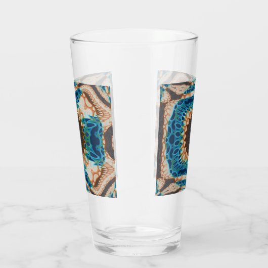 Turquoise Gold Sun Zuidwestelijke Kunst Glas (Rechts)