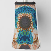 Turquoise Gold Sun Zuidwestelijke Kunst Golfheadcover (Draai 90)