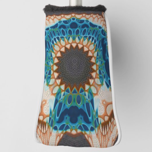 Turquoise Gold Sun Zuidwestelijke Kunst Golfheadcover (Draai 90)