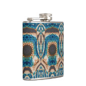 Turquoise Gold Sun Zuidwestelijke Kunst Heupfles (Rechts)