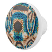 Turquoise Gold Sun Zuidwestelijke Kunst Keramische Knop (Rechts)