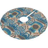 Turquoise Gold Sun Zuidwestelijke Kunst Kerstboom Rok (Gekanteld)