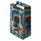 Turquoise Gold Sun Zuidwestelijke Kunst Klein Cadeauzakje (Voorkant Gekanteld)