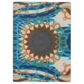 Turquoise Gold Sun Zuidwestelijke Kunst Klembord (Achterkant)