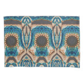 Turquoise Gold Sun Zuidwestelijke Kunst Kussensloop (Voorkant)