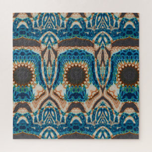 Turquoise Gold Sun Zuidwestelijke Kunst Legpuzzel