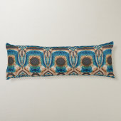 Turquoise Gold Sun Zuidwestelijke Kunst Lichaamskussen (Achterkant)