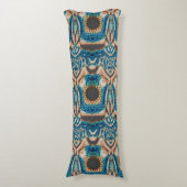 Turquoise Gold Sun Zuidwestelijke Kunst Lichaamskussen (Voorkant Verticaal)