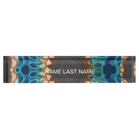 Turquoise Gold Sun Zuidwestelijke Kunst Naambordje (Voorkant)