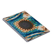 Turquoise Gold Sun Zuidwestelijke Kunst Notitieboek (Rechterzijde)
