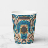 Turquoise Gold Sun Zuidwestelijke Kunst Papieren Bekers (Rechts)