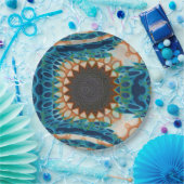 Turquoise Gold Sun Zuidwestelijke Kunst Papieren Bordje (Feest)