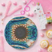 Turquoise Gold Sun Zuidwestelijke Kunst Papieren Bordje (Feest)