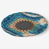 Turquoise Gold Sun Zuidwestelijke Kunst Papieren Bordje (Gekanteld)