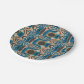 Turquoise Gold Sun Zuidwestelijke Kunst Papieren Bordje (Gekanteld)