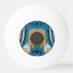 Turquoise Gold Sun Zuidwestelijke Kunst Pingpongbal