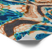 Turquoise Gold Sun Zuidwestelijke Kunst Poster (Hoek)