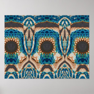 Turquoise Gold Sun Zuidwestelijke Kunst Poster