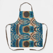Turquoise Gold Sun Zuidwestelijke Kunst Schort (Voorkant)