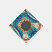 Turquoise Gold Sun Zuidwestelijke Kunst Servet (Hoek)