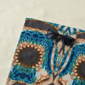 Turquoise Gold Sun Zuidwestelijke Kunst Strandlaken (In situ)