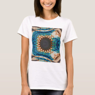 Turquoise Gold Sun Zuidwestelijke Kunst T-shirt