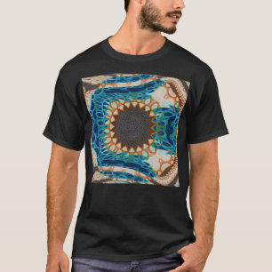 Turquoise Gold Sun Zuidwestelijke Kunst T-shirt