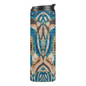 Turquoise Gold Sun Zuidwestelijke Kunst Thermosbeker (Gedraaid links)