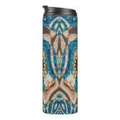 Turquoise Gold Sun Zuidwestelijke Kunst Thermosbeker (Geroteerd rechts)