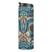 Turquoise Gold Sun Zuidwestelijke Kunst Thermosbeker (Geroteerd rechts)